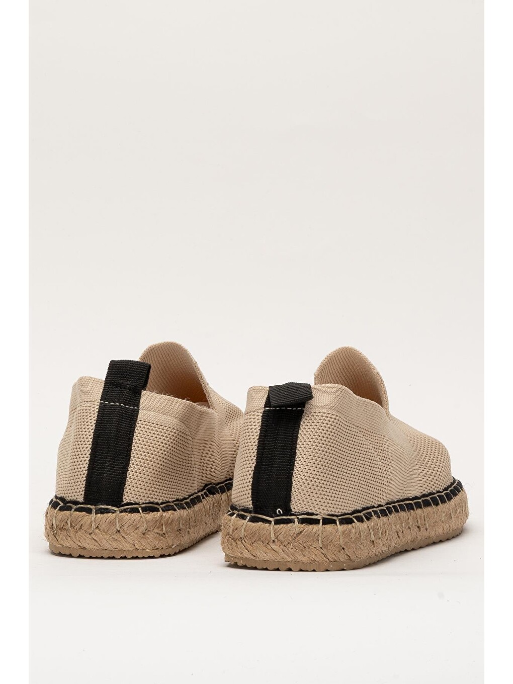 Unisex El Yapımı Triko Espadril Bej-3