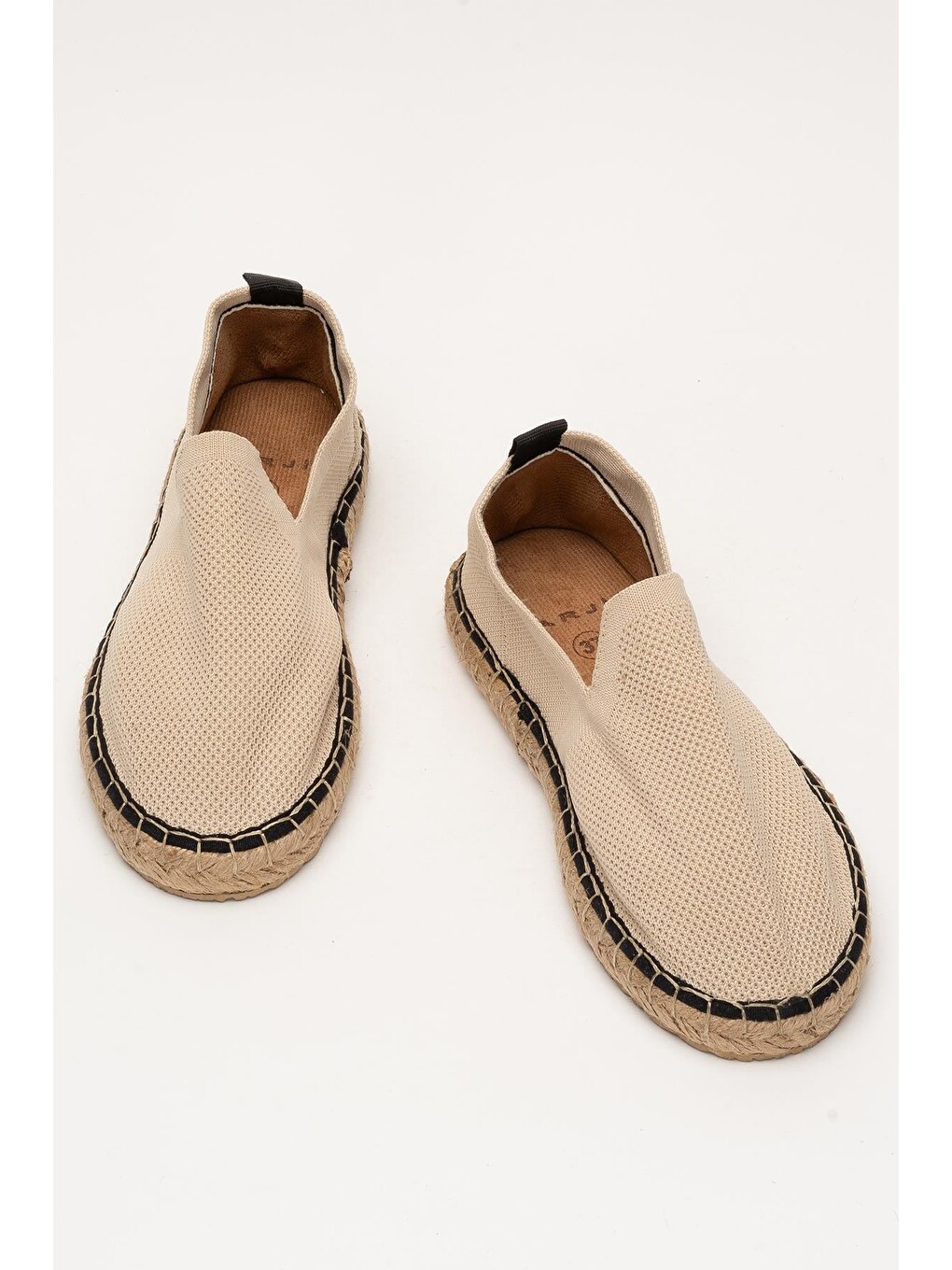 Unisex El Yapımı Triko Espadril Bej-5