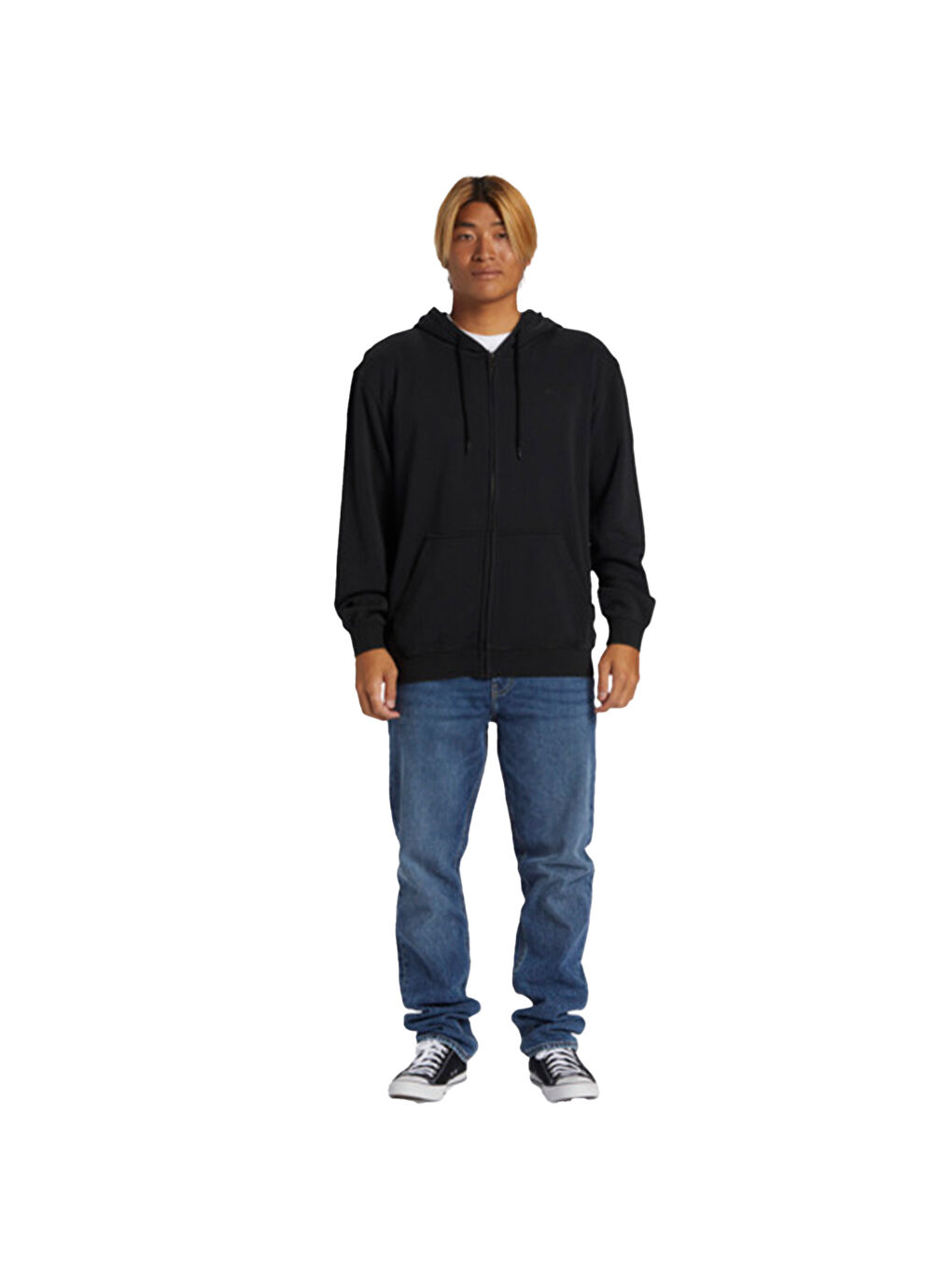 Salt Water Zip Hoodie Erkek Siyah Kapüşonlu Sweatshirt-4