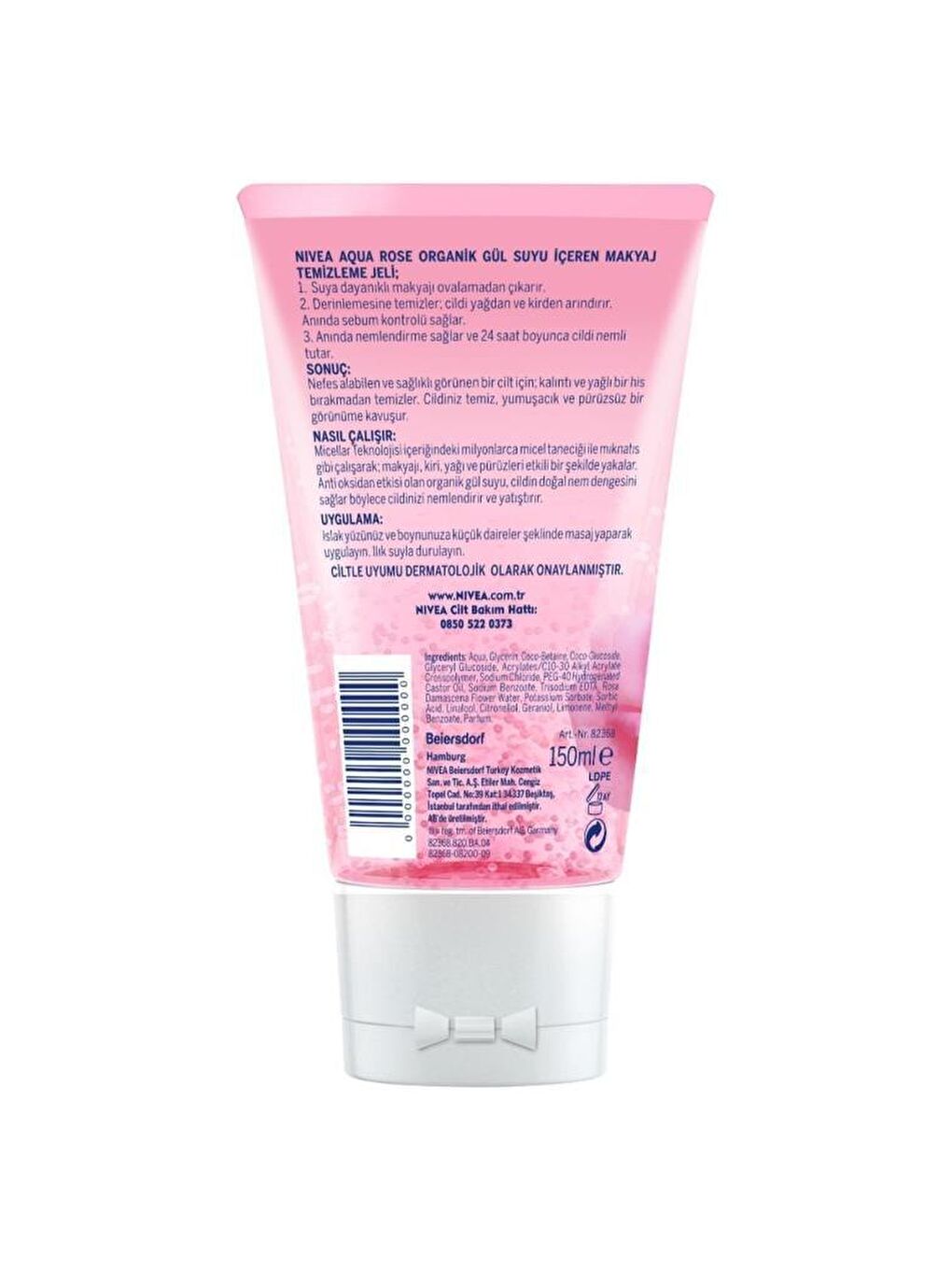 NIVEA Şeffaf Aqua Rose Organik Gül Suyu İçeren Makyaj Temizleme Jeli 150 ml, Yüz Temizleme - 2