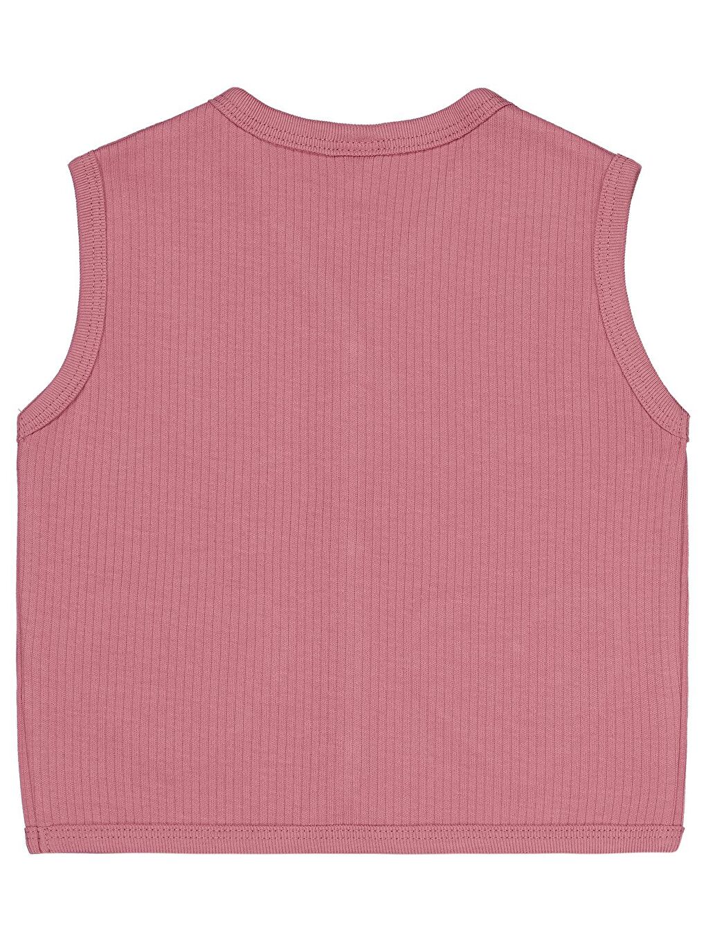 Baby Cep Kalp Nakışlı 6-18 Ay Yelek - Pembe 12-18 Ay-1