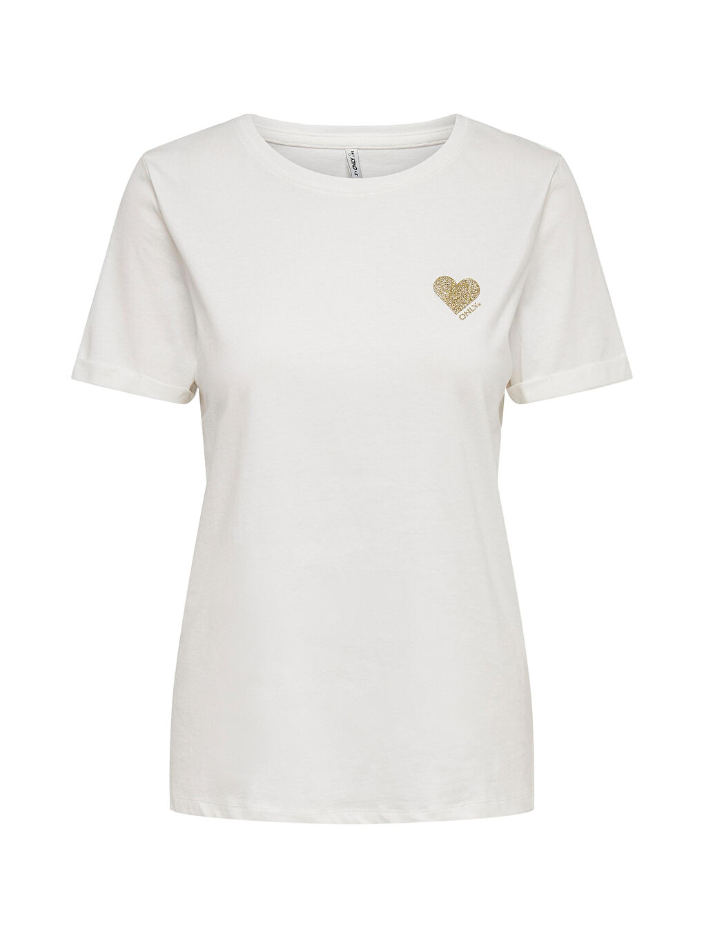 Ekru Onlkita % 100 Pamuk Regular Fit Bisiklet Yaka Kadın T Shirt 15244714-2