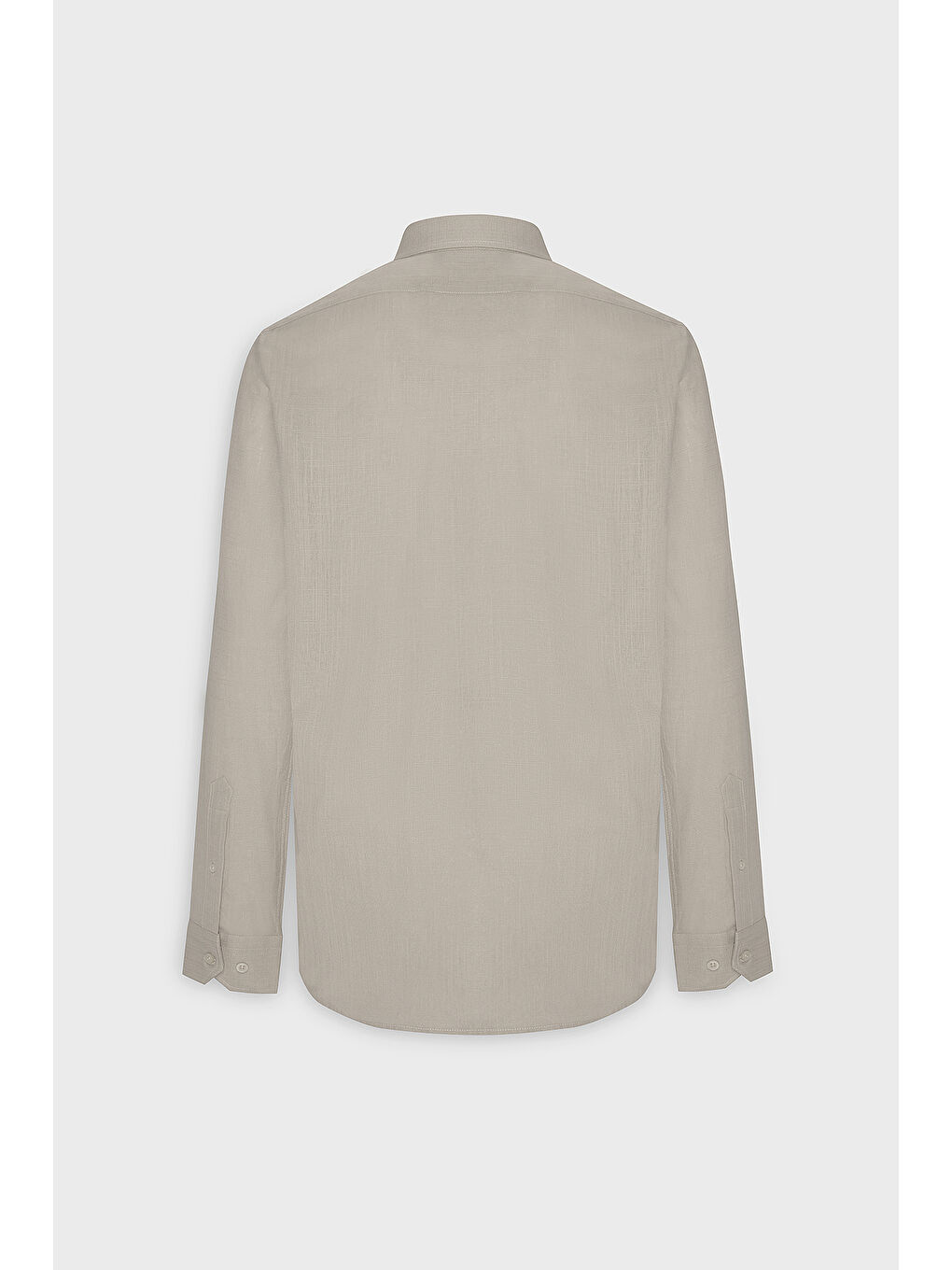 Erkek Bej %100 Pamuk Oxford Slim Fit Dar Kesim Düğmeli Yaka Flamlı Gömlek-9