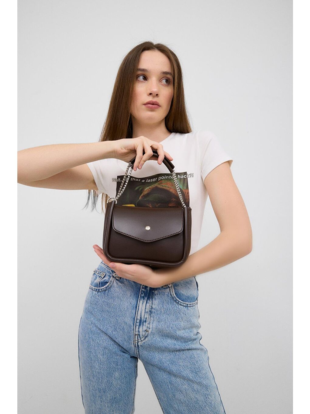 Kahverengi Soshe El Ve Çapraz Çanta Acı Kahve-1