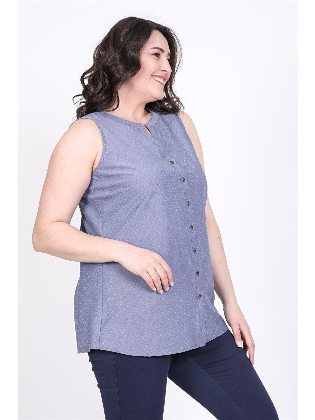 Mavi Kolsuz Gömlek-1