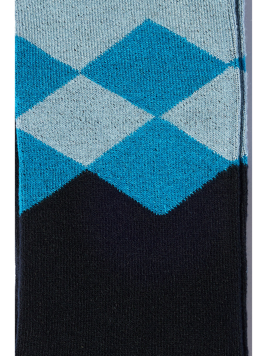 Erkek Lacivert-Mavi Tekli Bambulu Soket Çorap-1