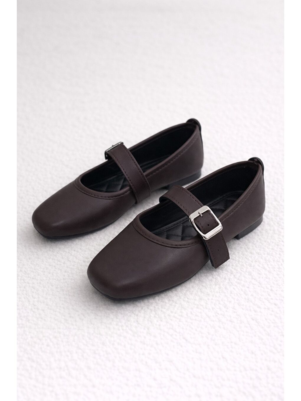 Kahverengi ROSSA Kemerli Babet Günlük Kadın Ayakkabı Ev Babeti