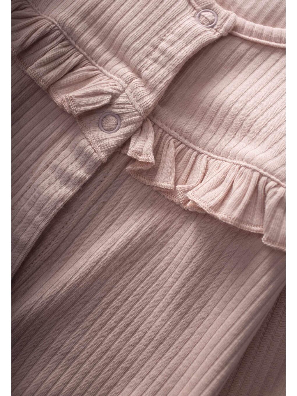 Pembe Kız Çocuk Fırfır Tulum-2