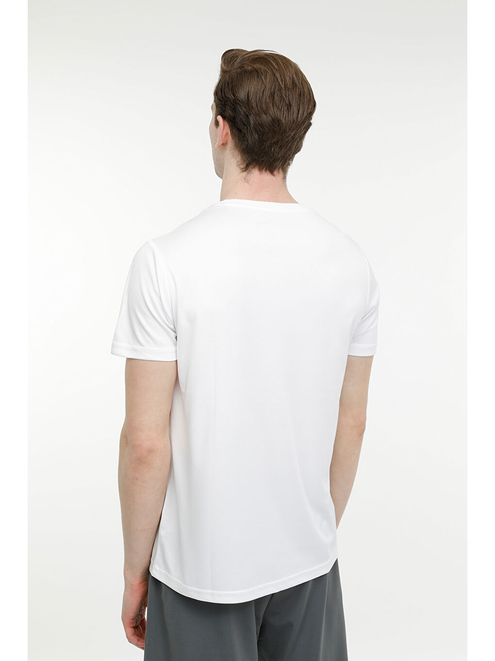 M-CT100 BASIC PES C NECK Beyaz Erkek Kısa Kol T-Shirt-1