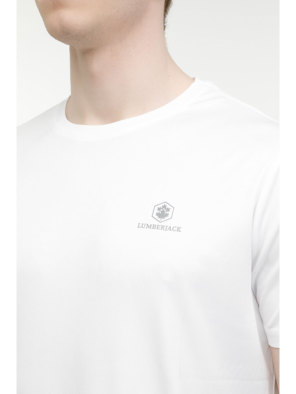 M-CT100 BASIC PES C NECK Beyaz Erkek Kısa Kol T-Shirt-3