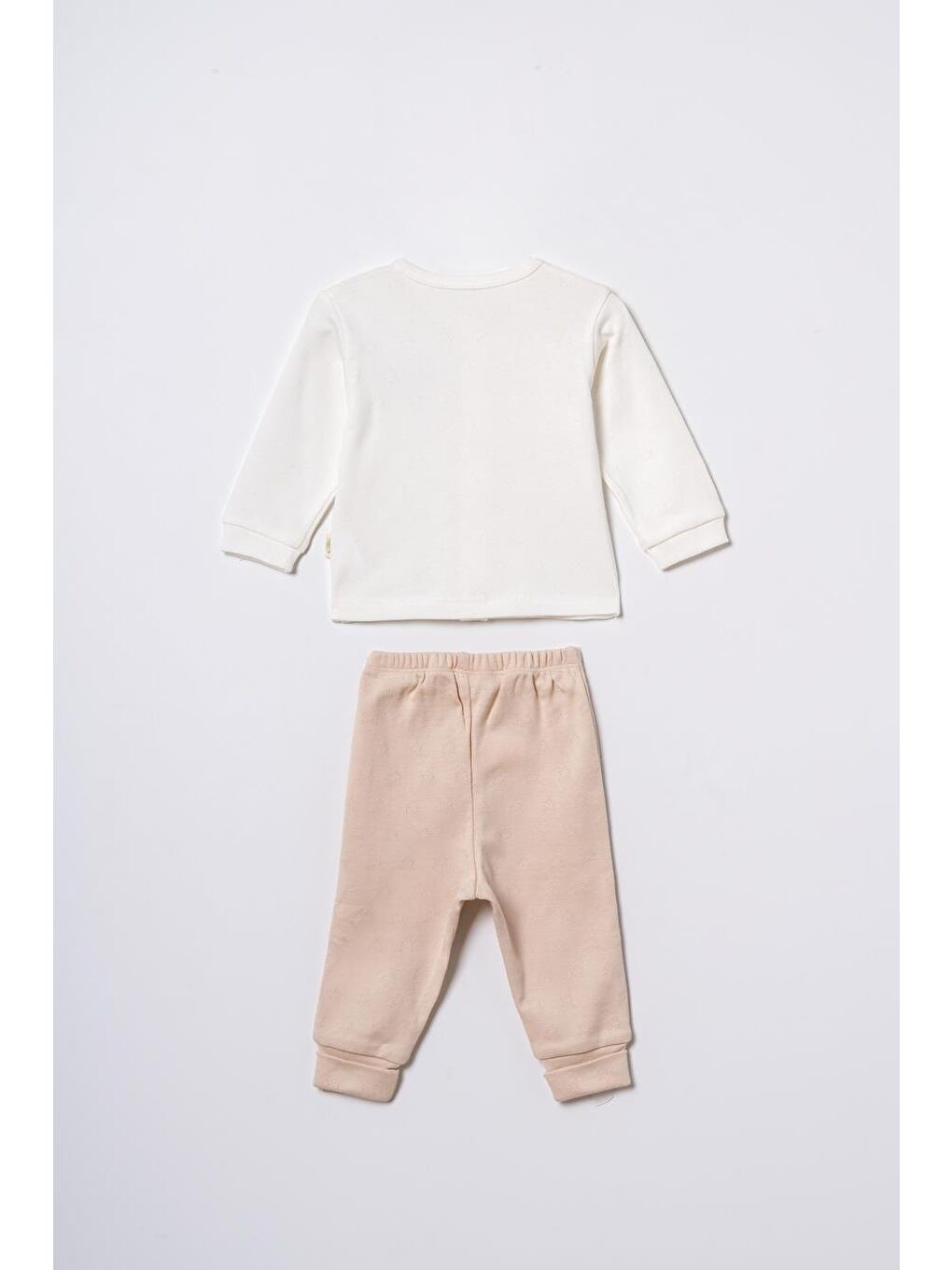Bej Bebek Alt Üst Takım  %100 Organik Pamuk , Bebek - Yenidoğan-CSYR4529-5