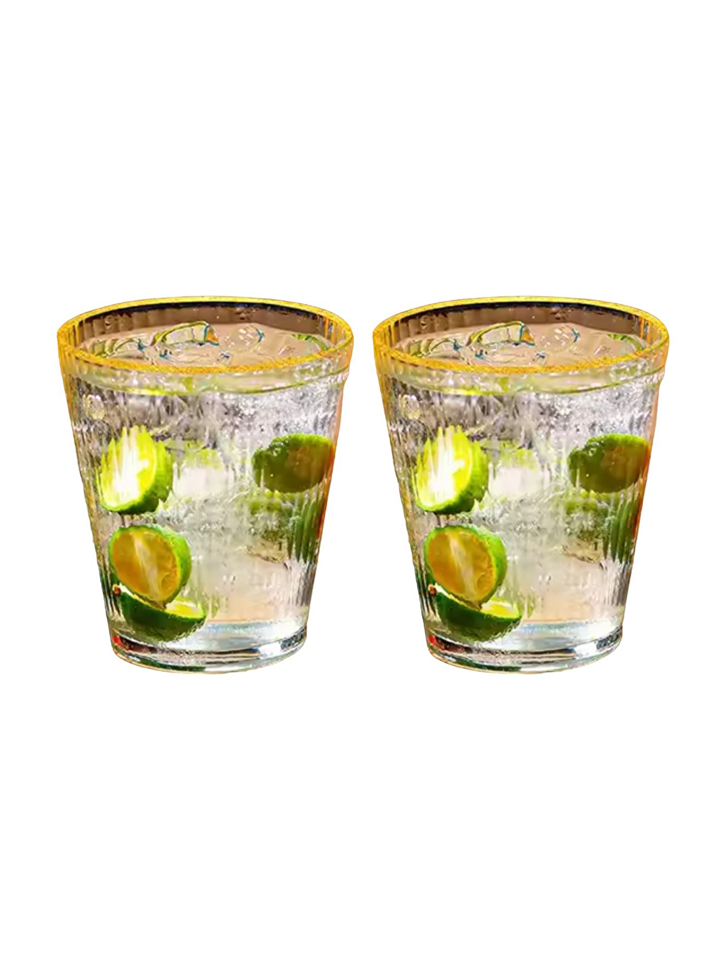 Renksiz Cam Çizgili Meşrubat Bardağı 300 ml - 2 Adet - 2440