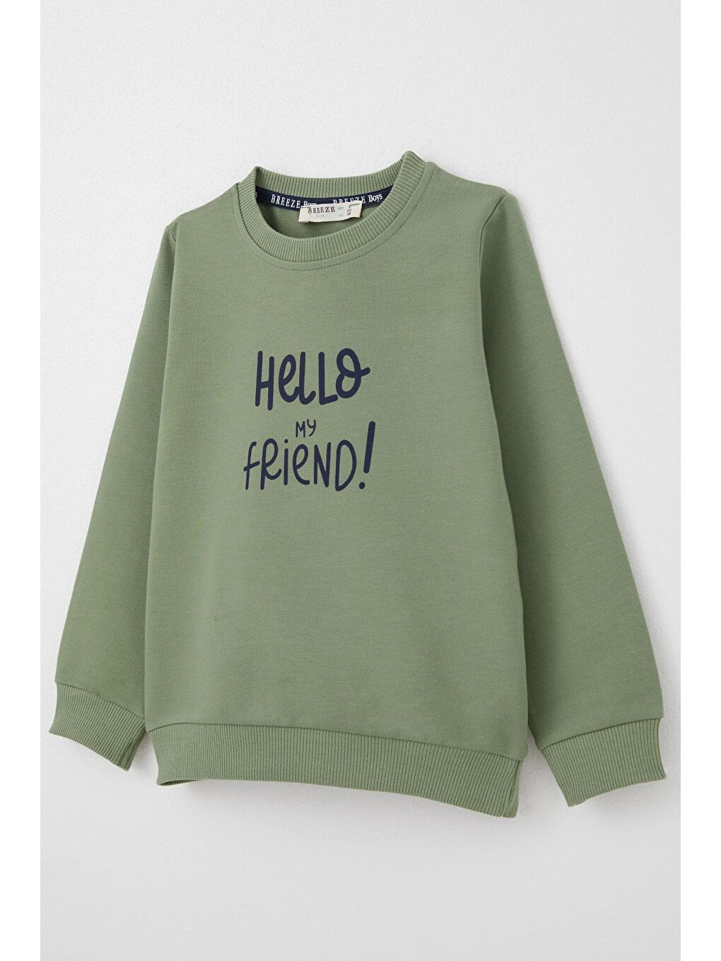 Erkek Bebek Eşofman Takım Sırt Kısmı Sevimli Sincap Baskılı Haki Yeşil (9 Ay-2 Yaş)-5