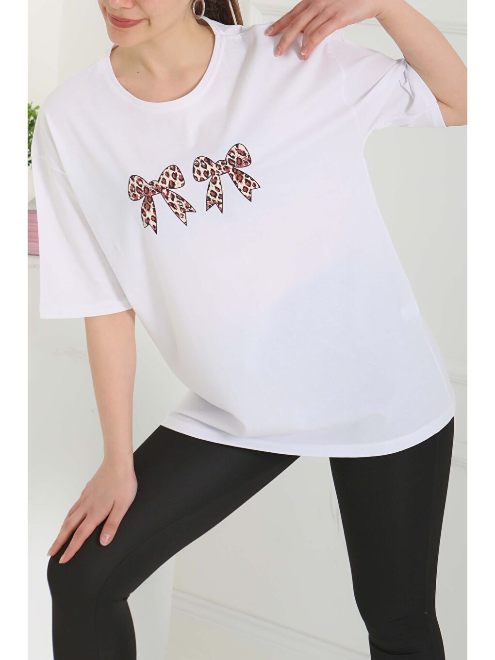 Kurdale Baskılı Kısa Kollu T-Şhirt Beyaz - 27120-4