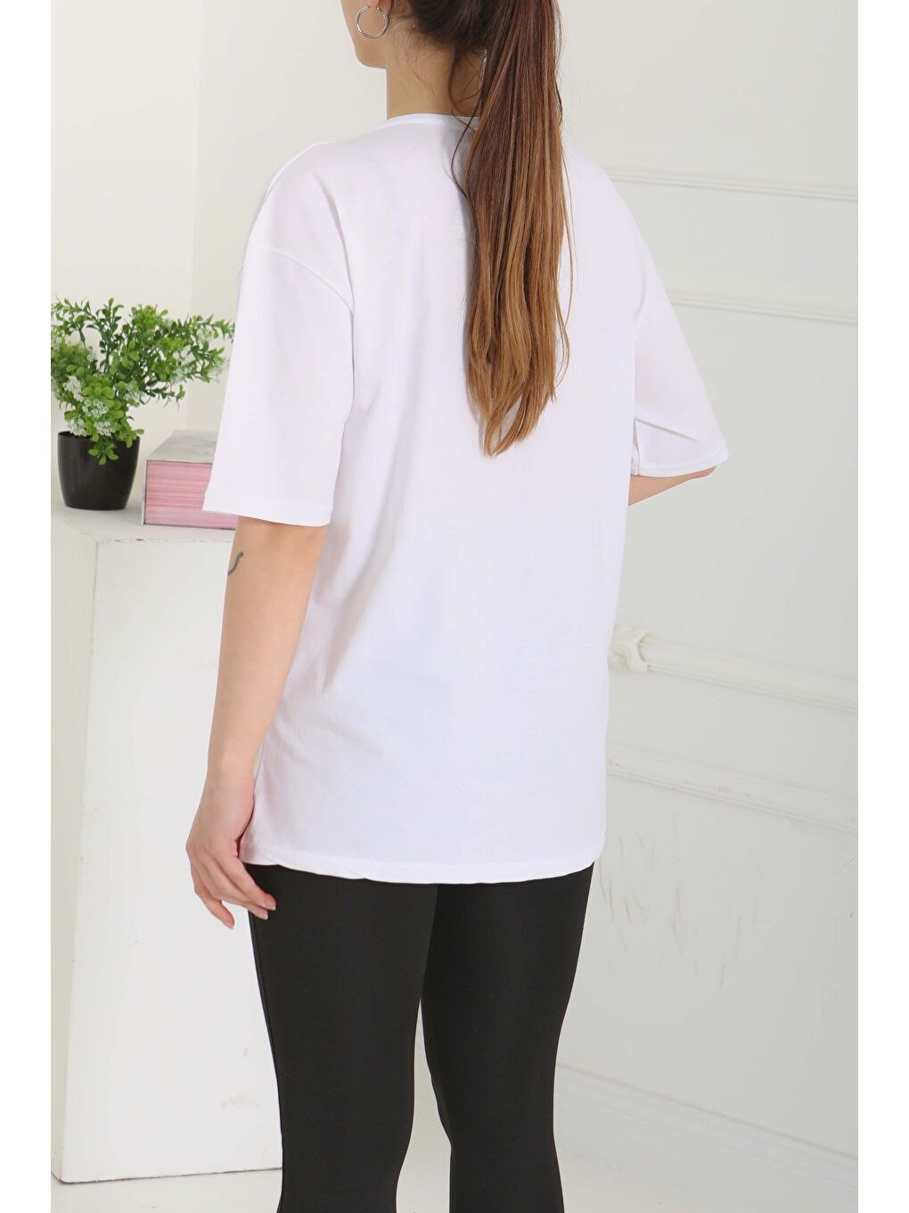 Kurdale Baskılı Kısa Kollu T-Şhirt Beyaz - 27120-6