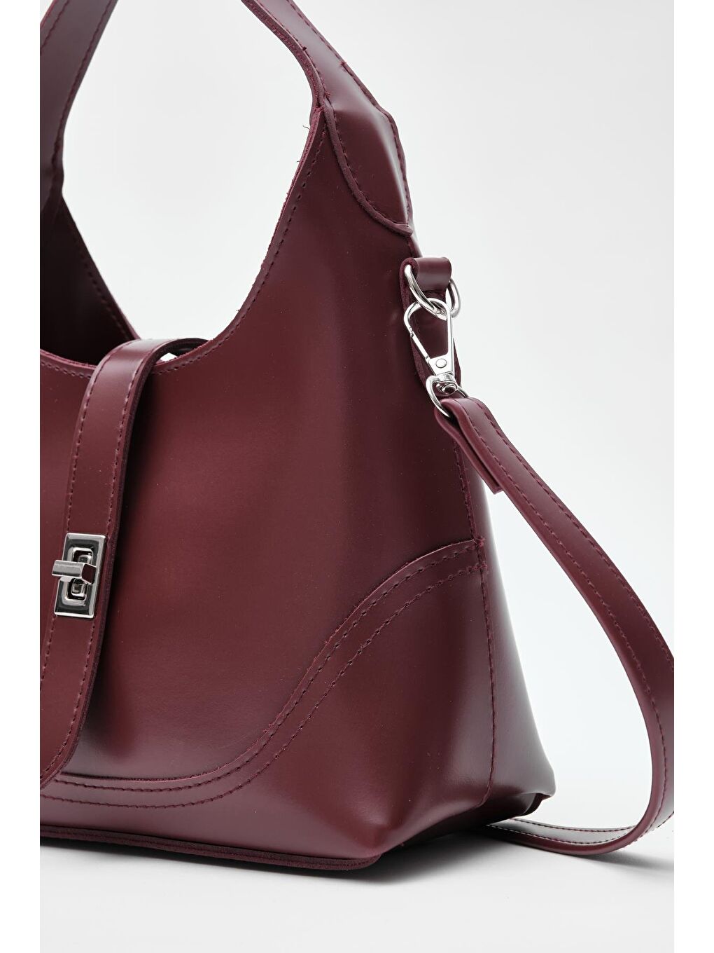 Laya El Ve Çapraz Çanta Bordo-3