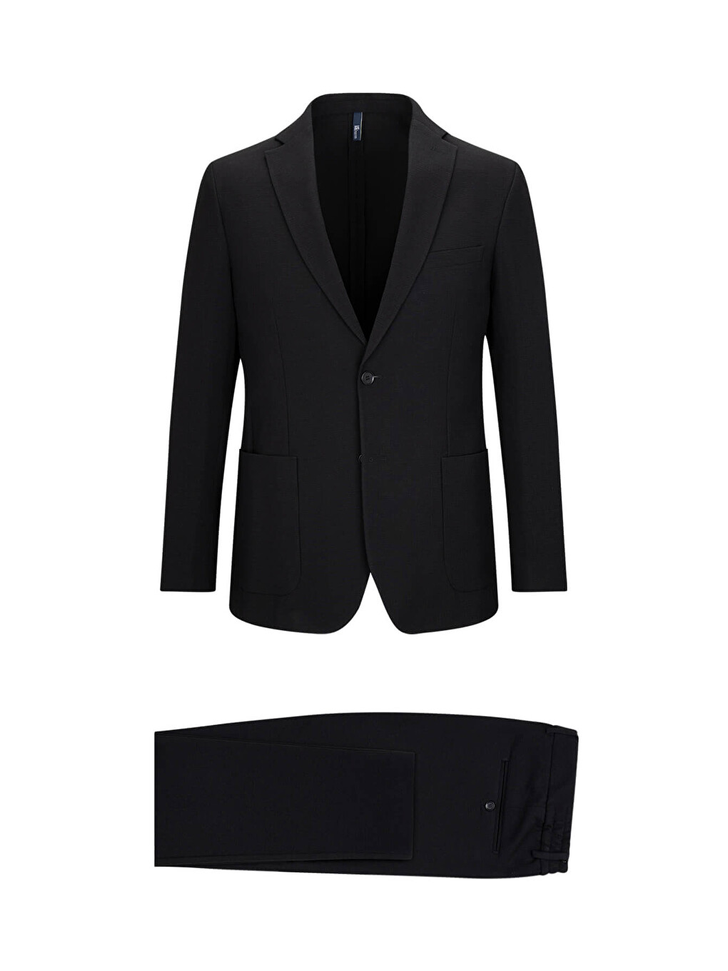 Siyah Slim Fit Mono Yaka Takım Elbise