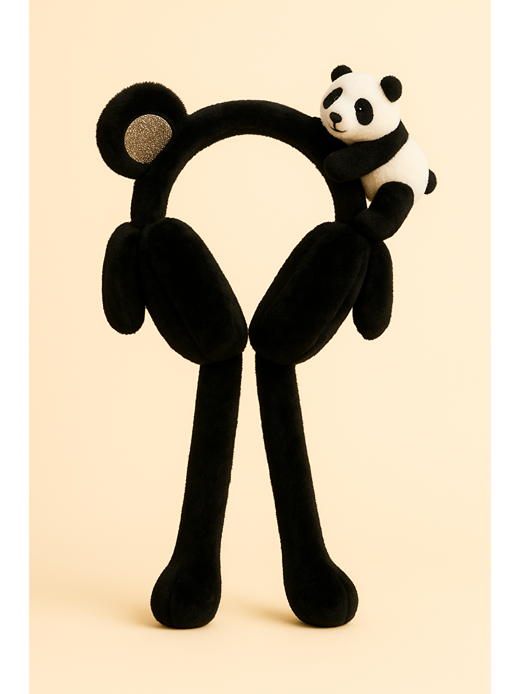 Karışık Panda Aksesuarlı Kulak Koruyucu Taç