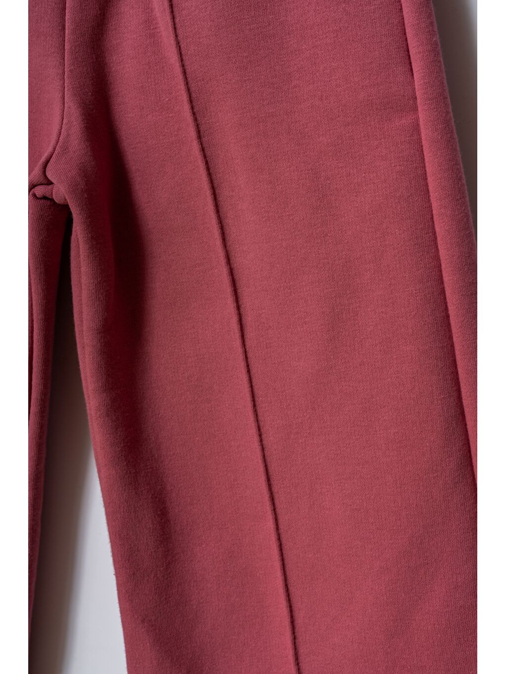 Pembe Kız Çocuk 3 İplik Kumaş Dantelli Yaka İspanyol Paça Eşofman Takımı-4