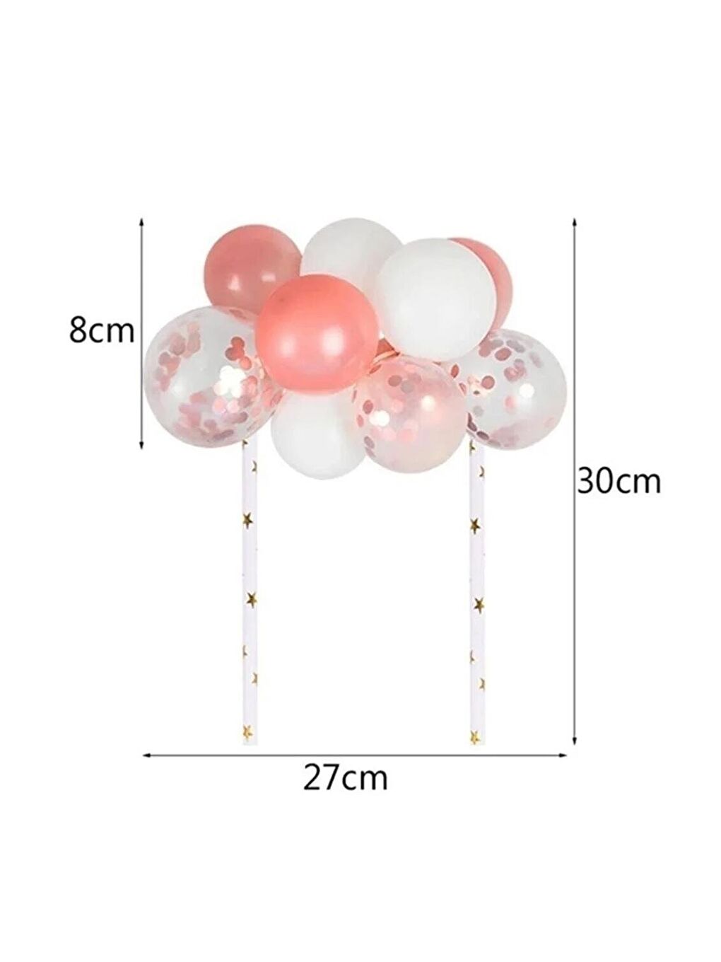 Pembe Rose Balon Pasta Süsü