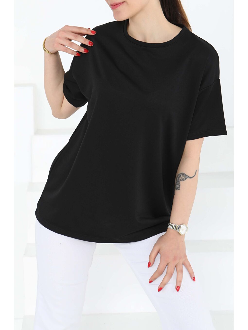 Kısa Kollu T-Şhirt Siyah - 27140-1