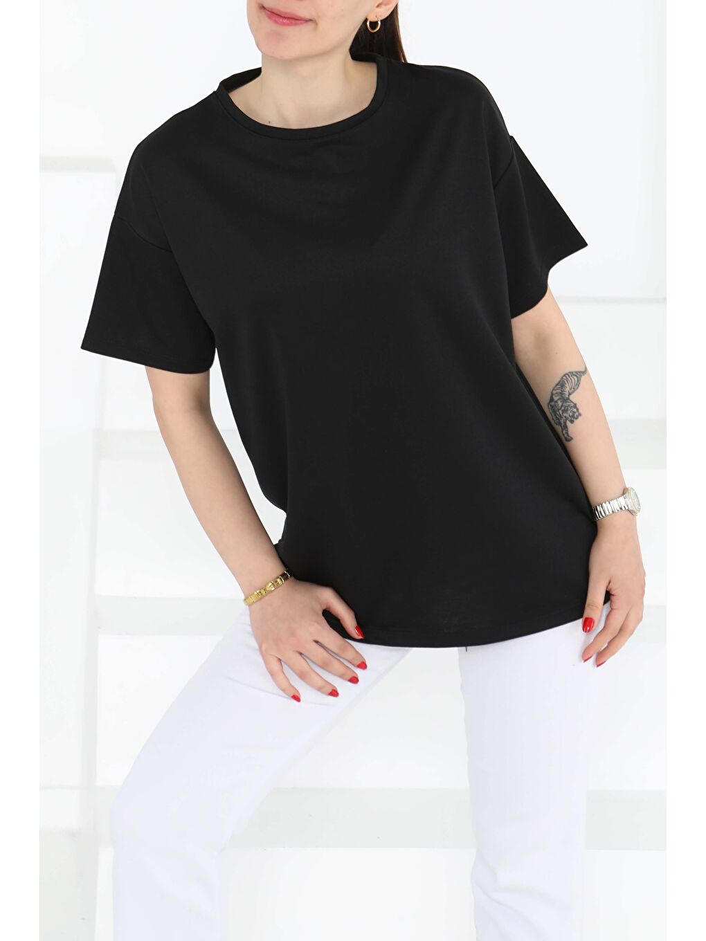 Kısa Kollu T-Şhirt Siyah - 27140-2