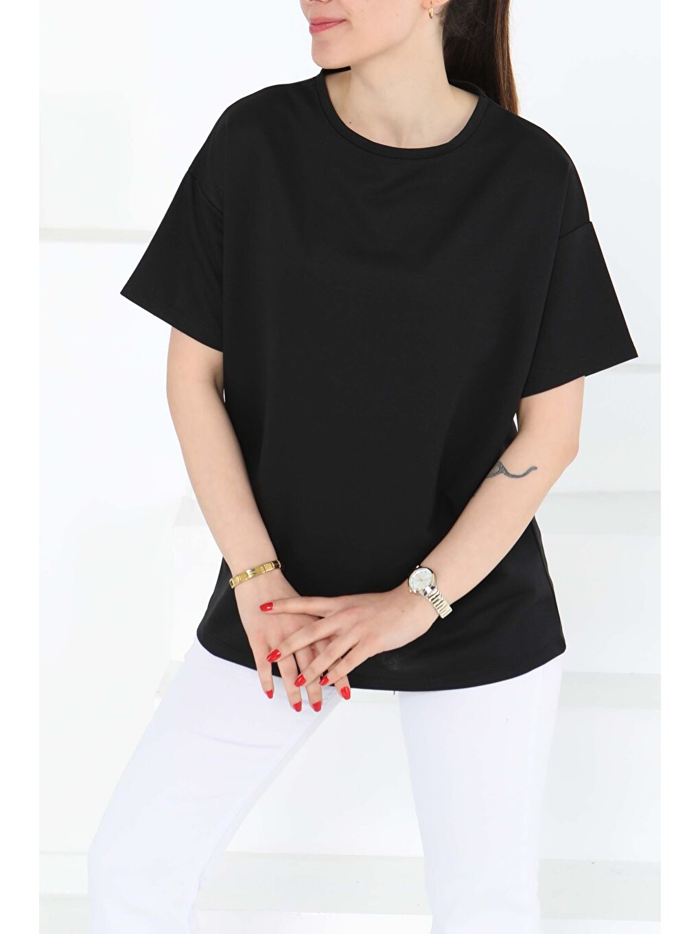 Kısa Kollu T-Şhirt Siyah - 27140-3