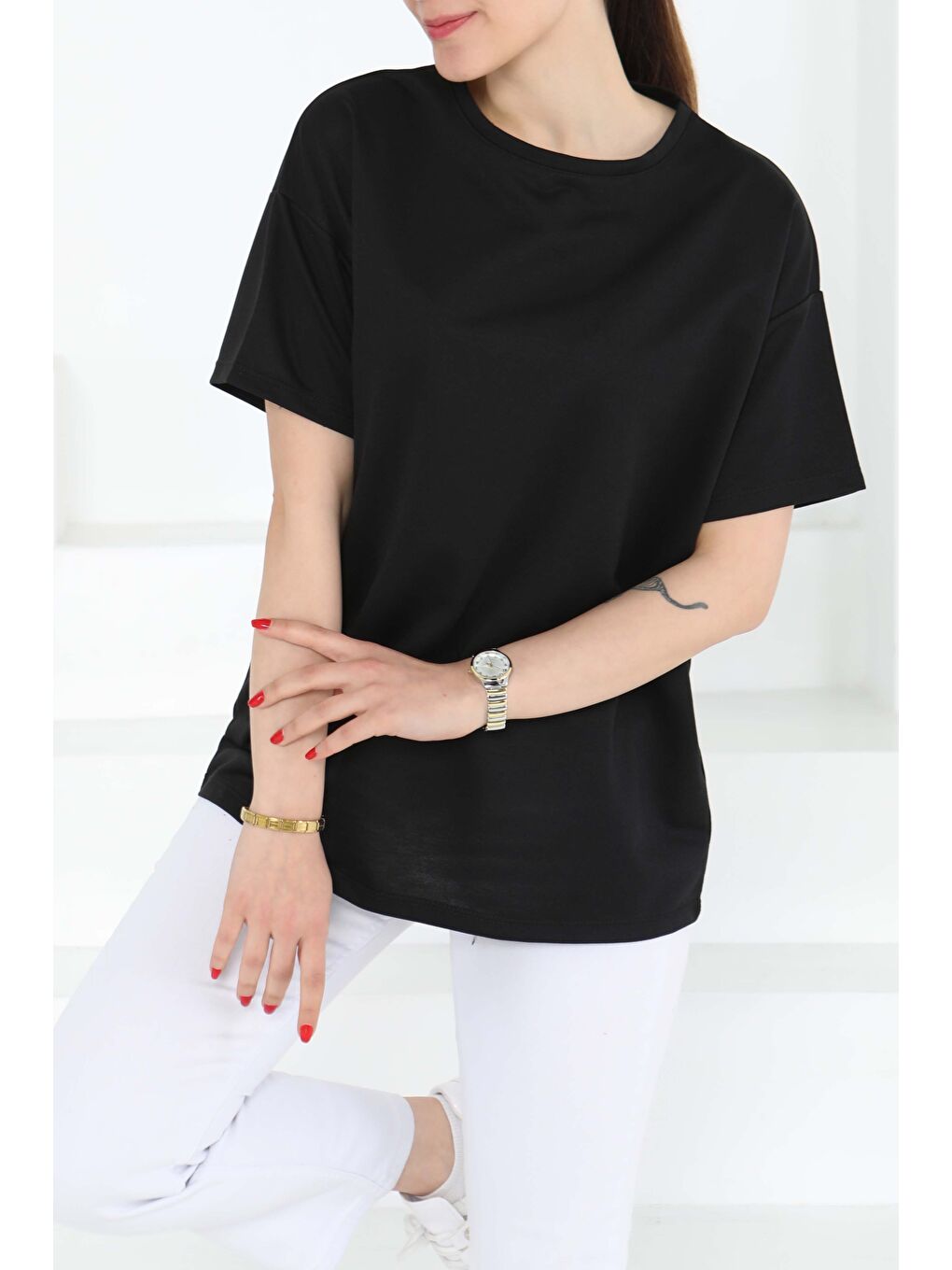 Kısa Kollu T-Şhirt Siyah - 27140-4