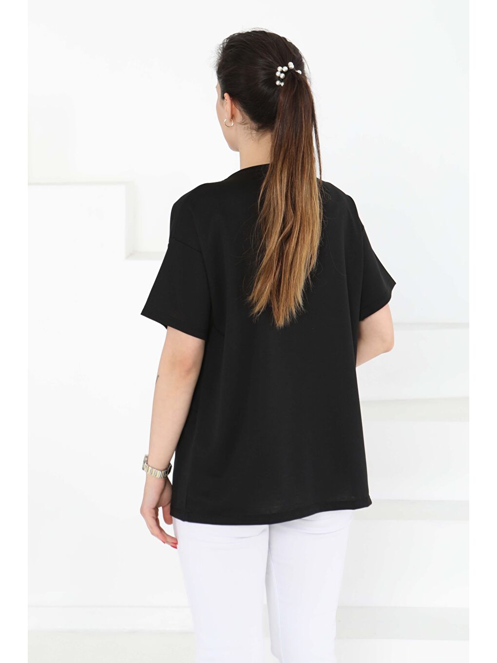 Kısa Kollu T-Şhirt Siyah - 27140-5