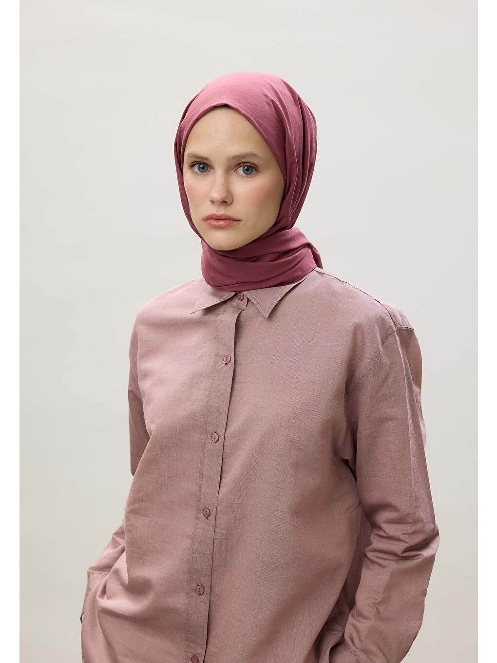 Bordo İnce Pamuk Vual Şal Ahududu-4