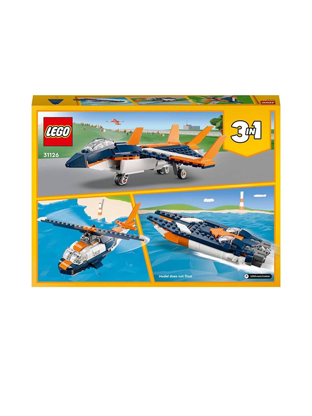 Lego Karışık Creator 3’ü 1 Arada Süpersonik Jet 31126 - 2