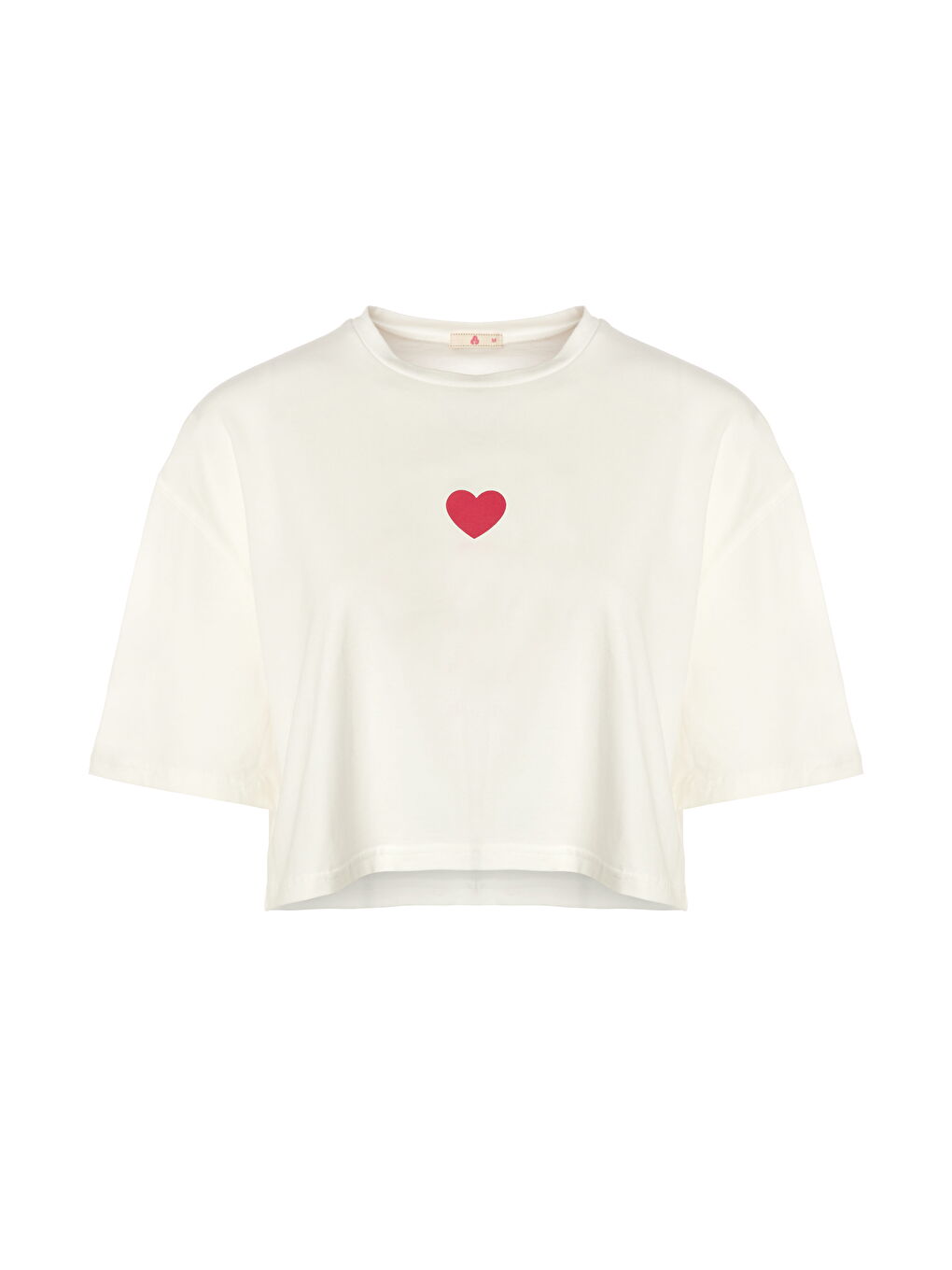 Kırmızı Sevgililer Günü Temalı Kadın Pamuklu Oversize T-shirt Ekose Desenli Pijama Takımı-1