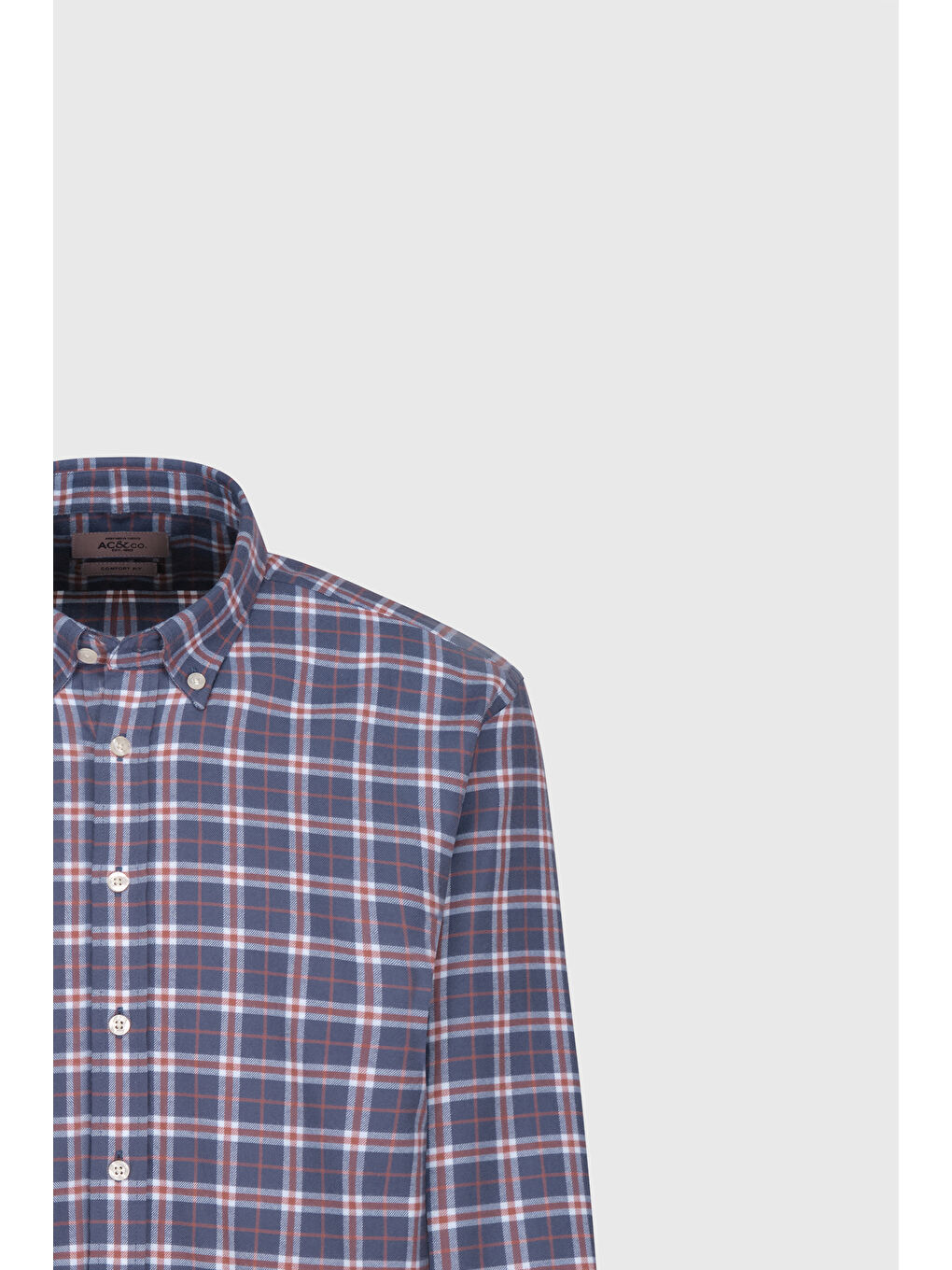 Erkek Antrasit-Kahverengi Ekose Gömlek-7