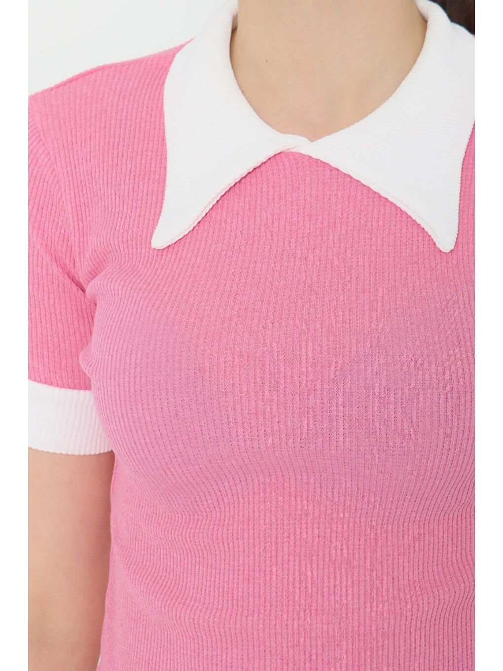 Yaka Garnili Crop Pembe - 27139-3