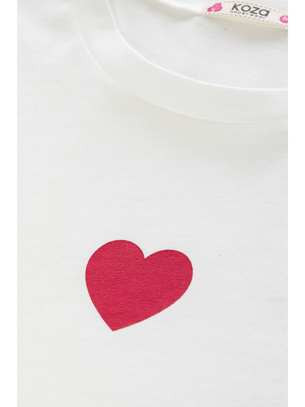 Kırmızı Sevgililer Günü Temalı Kadın Pamuklu Oversize T-shirt Ekose Desenli Pijama Takımı-2