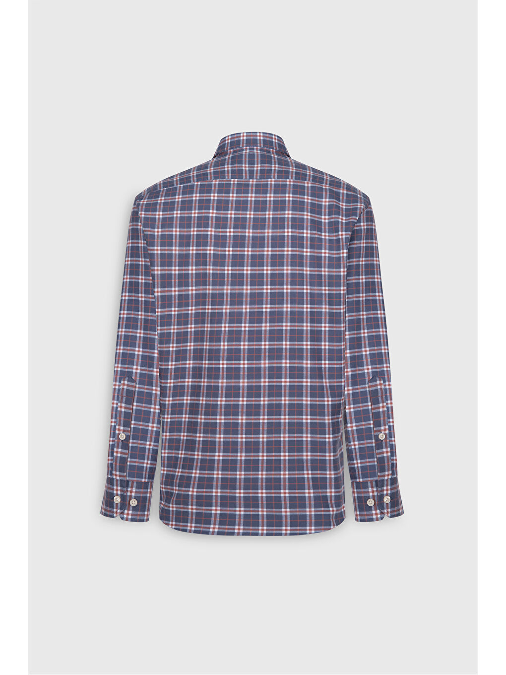 Erkek Antrasit-Kahverengi Ekose Gömlek-9