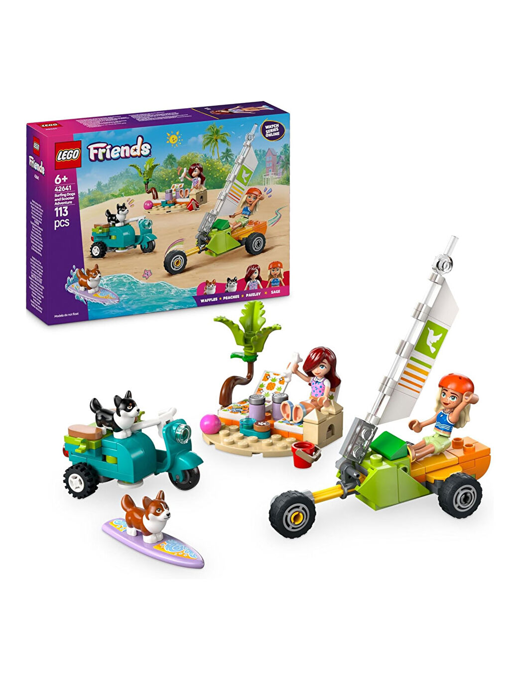 Lego Friends Sörfçü Köpekler ve Scooter Macerası 42641