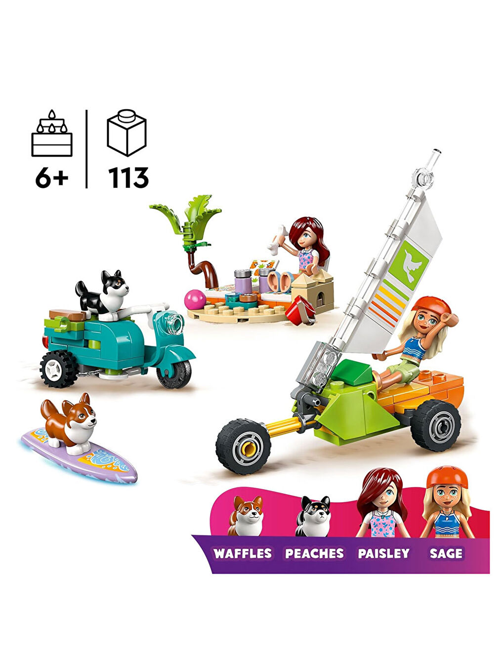 Lego Friends Sörfçü Köpekler ve Scooter Macerası 42641 - 1