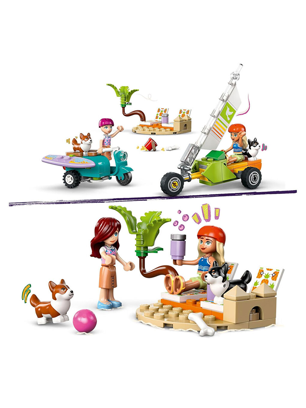 Lego Friends Sörfçü Köpekler ve Scooter Macerası 42641 - 2