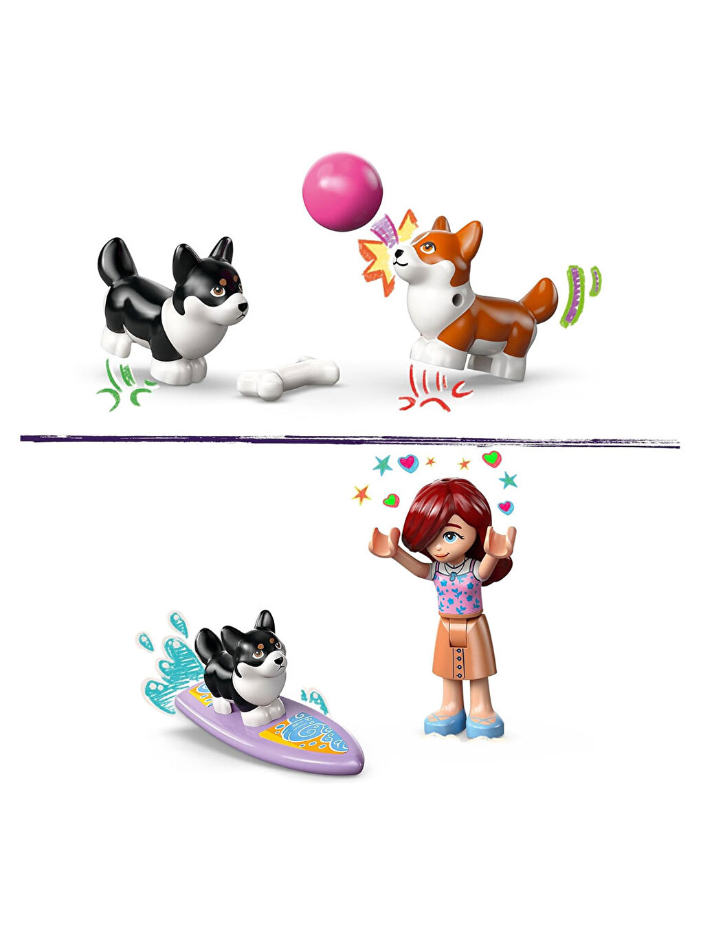 Lego Friends Sörfçü Köpekler ve Scooter Macerası 42641 - 3