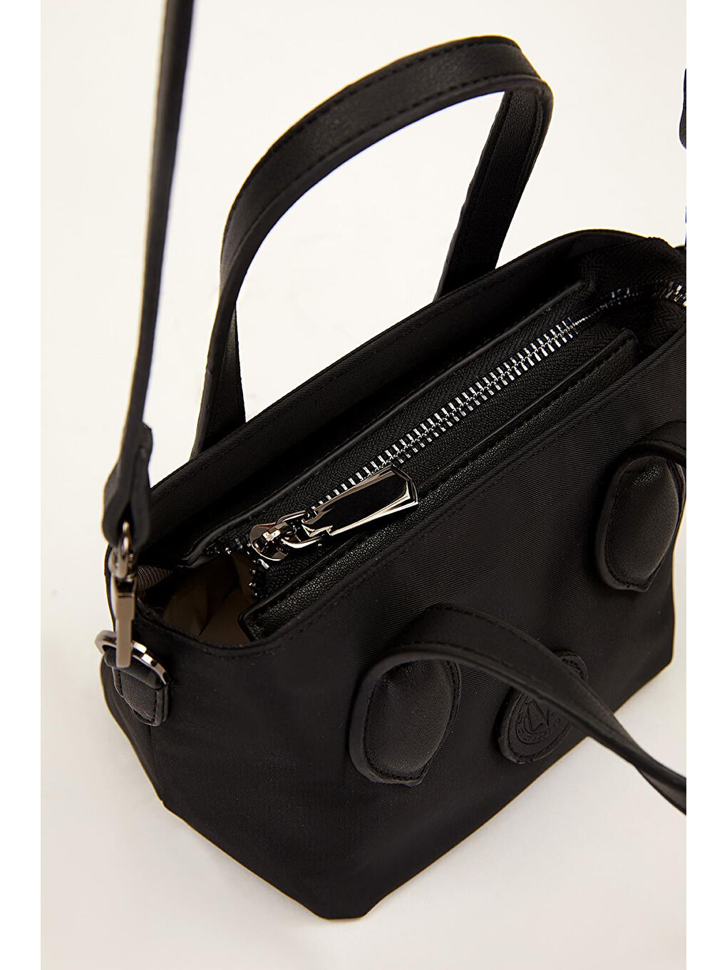 Saten Kumaş Spor Casual Küçük Boy Çanta 930506 Siyah-2