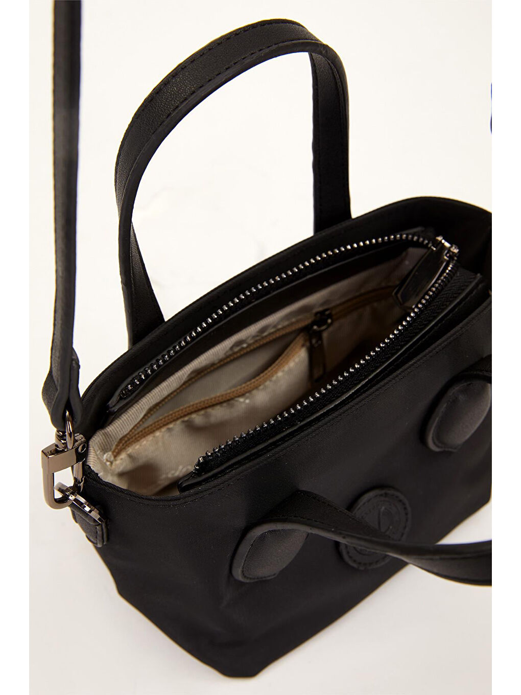 Saten Kumaş Spor Casual Küçük Boy Çanta 930506 Siyah-3