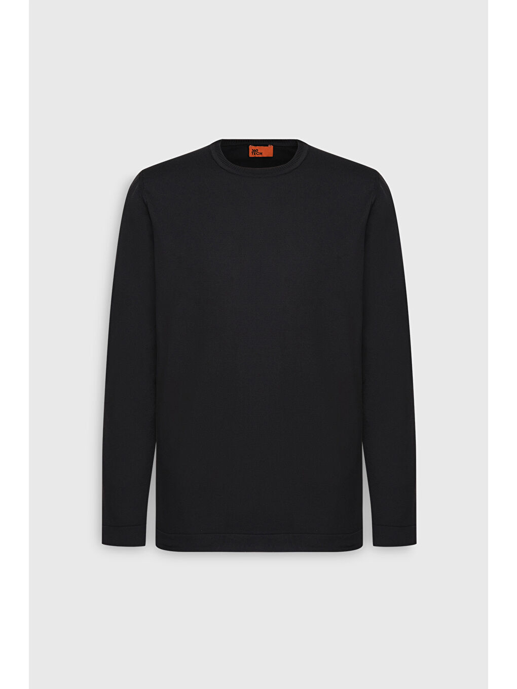 Erkek Siyah Standart Fit Normal Kesim Bisiklet Yaka Triko Kazak-5