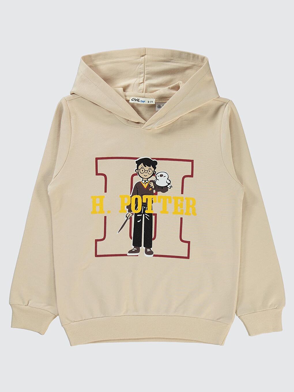 Civil Bej Harry Potter Erkek Çocuk Sweatshirt 6-9 Yaş Taş Rengi