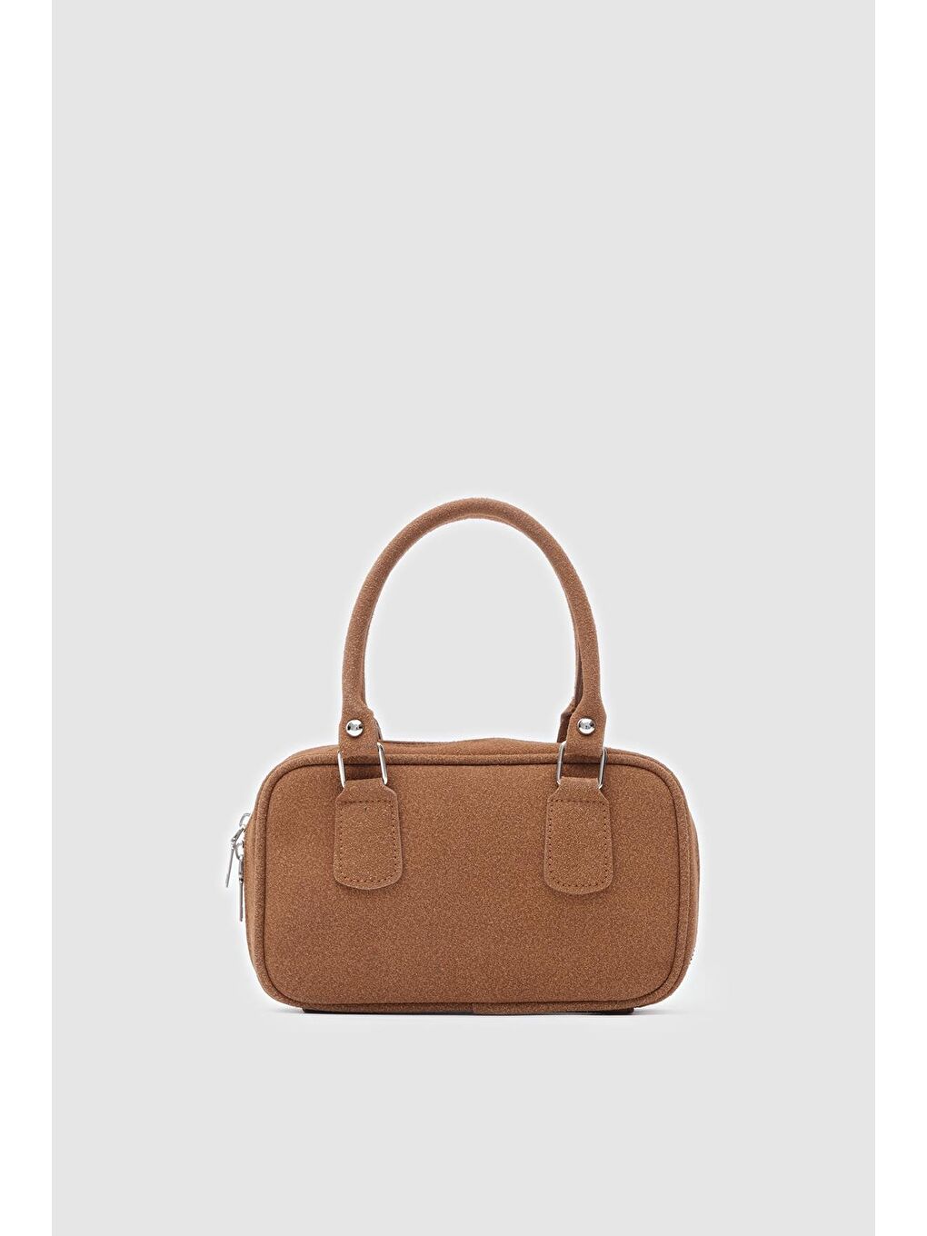 Kahverengi Hug Süet El Ve Çapraz Çanta Taba
