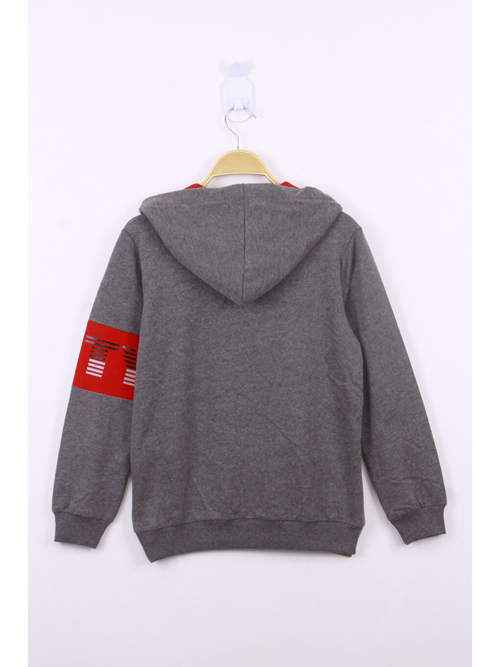 Antrasit Erkek Sport Baskılı Sweatshirt-1