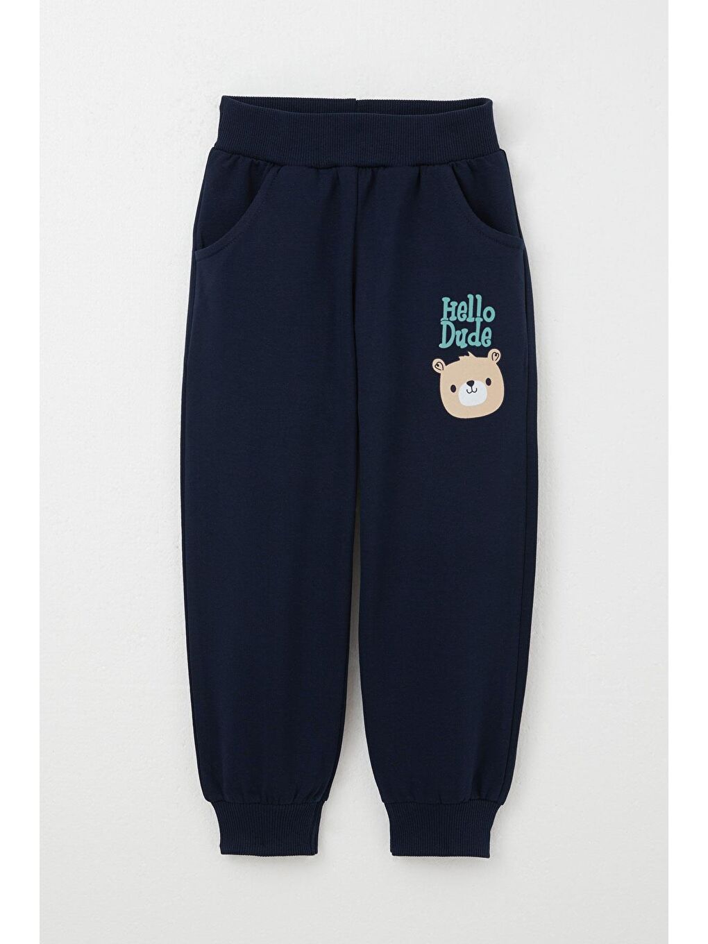 Turkuaz Erkek Bebek Eşofman Takım Kanguru Cepli Dost Ayıcıklar Baskılı Su Yeşili (9 Ay-1 Yaş)-2