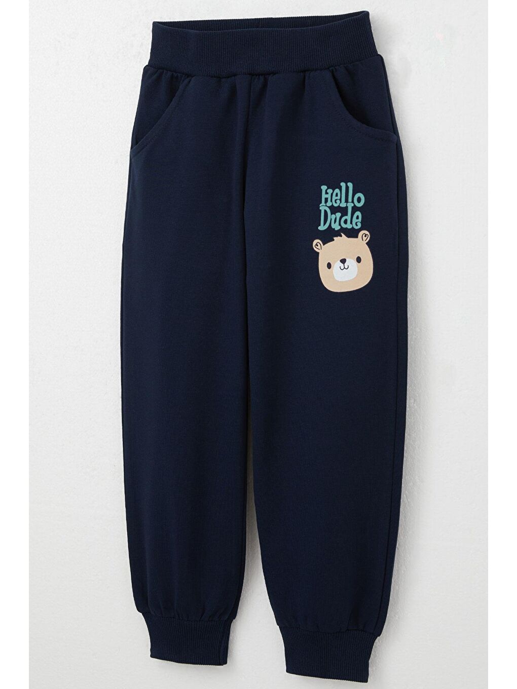 Turkuaz Erkek Bebek Eşofman Takım Kanguru Cepli Dost Ayıcıklar Baskılı Su Yeşili (9 Ay-1 Yaş)-6