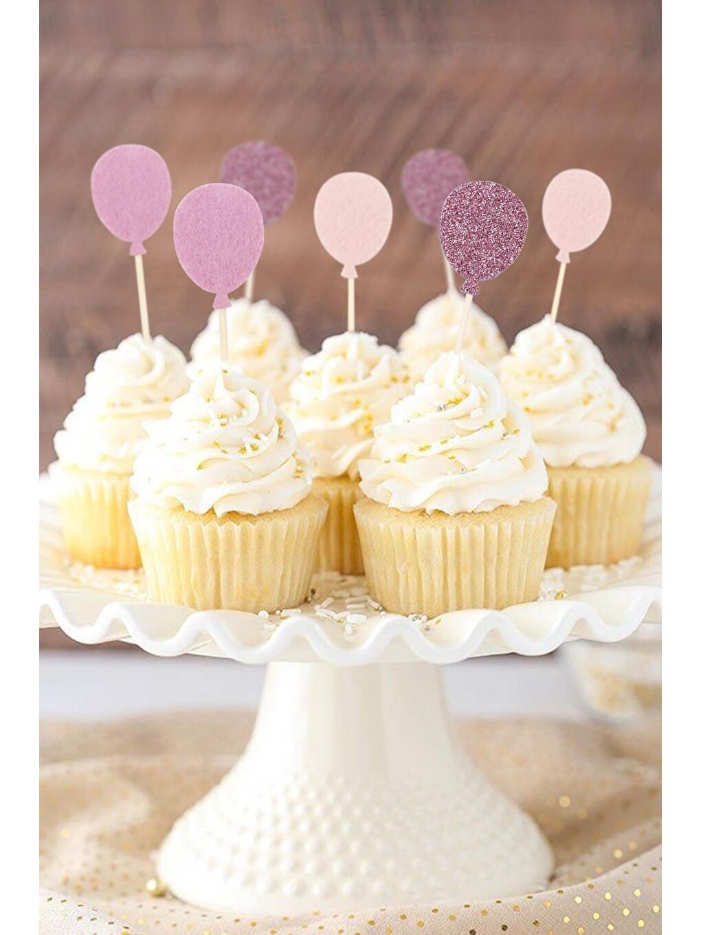 Lila Happy Birthday Balon Pasta Süsü-2