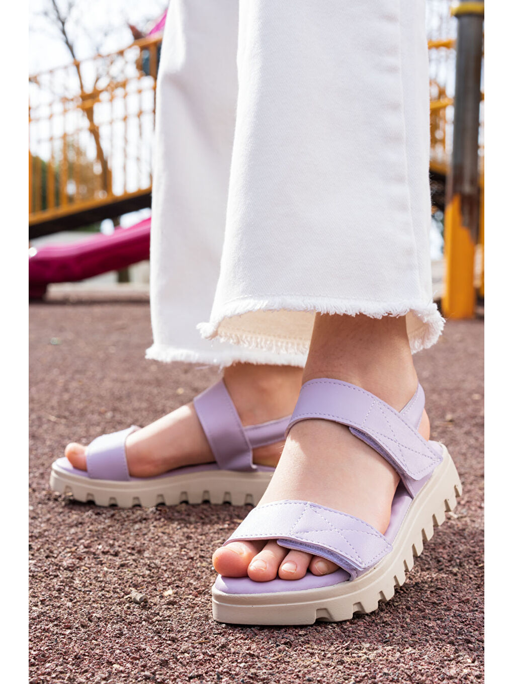 Mor REDY F 3FX Lila Kız Çocuk Sandalet-1